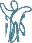 Modern IHS & Jesus Figure Embroidery Design