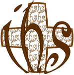IHS with Latin Cross Embroidery Design