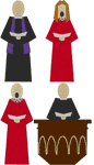 Church People Embroidery Design