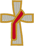 Machine Embroidery Design: Small Deacon's Cross #1