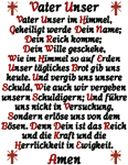 The German Lord's Prayer Embroidery Design