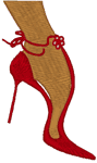 High Heel Embroidery Design