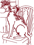 Redwork Cat 3 Embroidery Design