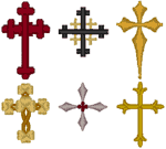 Machine Embroidery Design: 1" Crosses