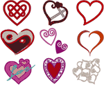 Heart to Heart Set #2 Embroidery Design