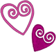 Machine Embroidery Designs: Curled Double Heart