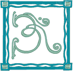 Framed AUM Embroidery Design