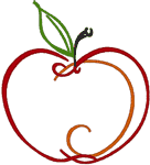 Fancy Apple Embroidery Design