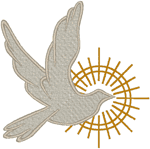 Machine Embroidery Design: Dove Filled