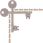 Love Corner Keys Embroidery Design