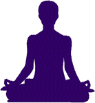 Lotus Position Silhouette Embroidery Design