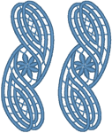 Double Paisley Element Embroidery Design