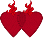 Double Sacred Heart Embroidery Design
