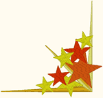 Corner Stars Embroidery Design