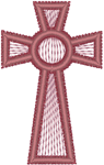 Small Celtic Cross with Piping Stitch Embroidery Design