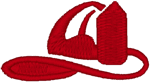 Fire Fighter's Hat Embroidery Design