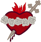 Immaculate Heart of Mary #2 Embroidery Design