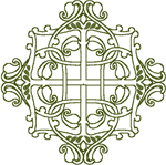 Redwork Celtic Floral Cross Embroidery Design