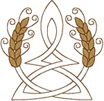 2 Color Celtic Wheat on Trinity Embroidery Design