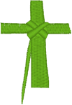 Palm Frond Cross Embroidery Design