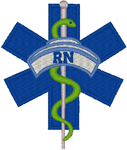 RN Caduceus #2 Embroidery Design