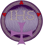 Sacred Celtic IHS Cross Embroidery Design