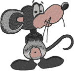 Furry Mouse Embroidery Design