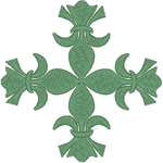 Fleur de lis Cross Embroidery Design