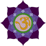 Colorful Lotus AUM Embroidery Design