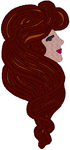 Big Hair Embroidery Design