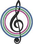 Trebel Clef Embroidery Design