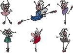 Fairy Ballerinas Embroidery Design