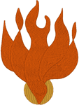 Descending Holy Spirit Flame #2 Embroidery Design