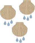 Machine Embroidery Design: Baptism Shells