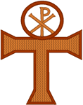 Cross & Circular Chi Rho Embroidery Design