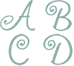 Frivolity Alphabet Embroidery Design