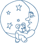 Moons Embroidery Designs