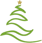 Abstract Christmas Tree #2 Embroidery Design