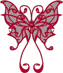 Tribal Style Butterfly Embroidery Design