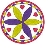 Pennsylvania Dutch Folk Art Hex #1 Embroidery Design