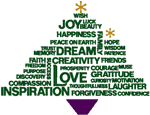 Happiness Christmas Tree Embroidery Design