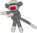 Little Bitty Sock Monkey Embroidery Design