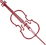 Machine Embroidery Designs: Redwork Cello