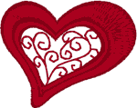 Small Ornate Heart Embroidery Design