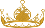 Golden Crown Embroidery Design