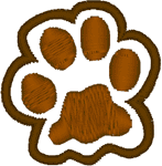 Bobcat Paw Print #1 Embroidery Design