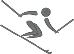 Alpine Skiing Pictogram Embroidery Design