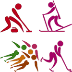 Winter Sports Pictograms Embroidery Design