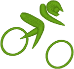 BMX Biking Pictogram Embroidery Design