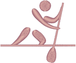 Canoeing Pictogram Embroidery Design